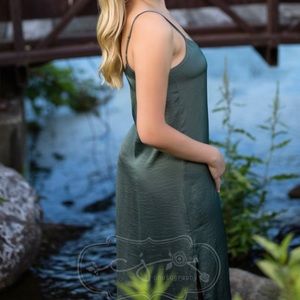 Size M flowy satin maxi dress